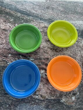 Fiesta Bowls Lot of 4, 6 7/8”  19 oz Lapis Blue, Shamrock, Tangerine, Lemongrass